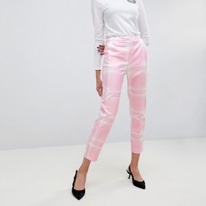 ASOS Pants - ASOS Tailored Slim PANTS in Pink Check ASOS Pants - ASOS Tailored Slim PANTS in Pink Check